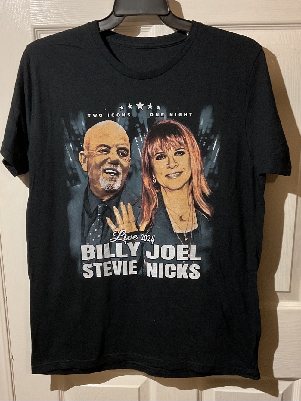 Billy Joel & Stevie Nicks 2024 Two Icons One Night Concert Graphic Tee